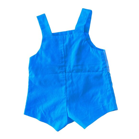 Vintage Baby Vehicle Embroidered Romper Sunsuit 0-3 Months - Picture 2 of 5